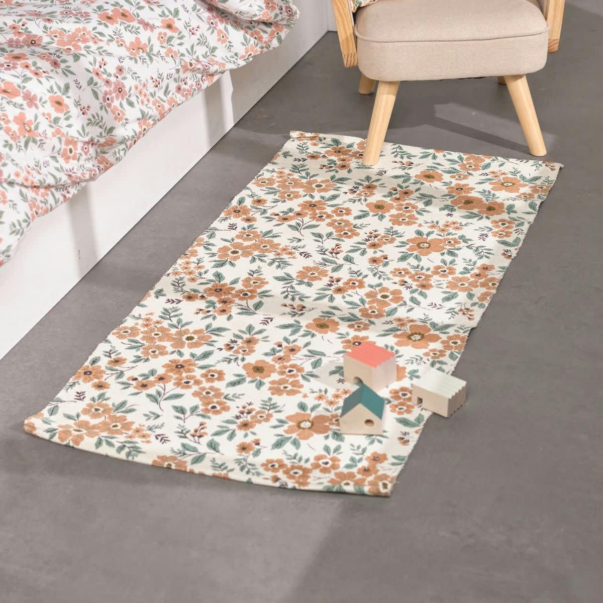 FUNNY LIBERTY - Tapis imprimé en coton rose 120x60