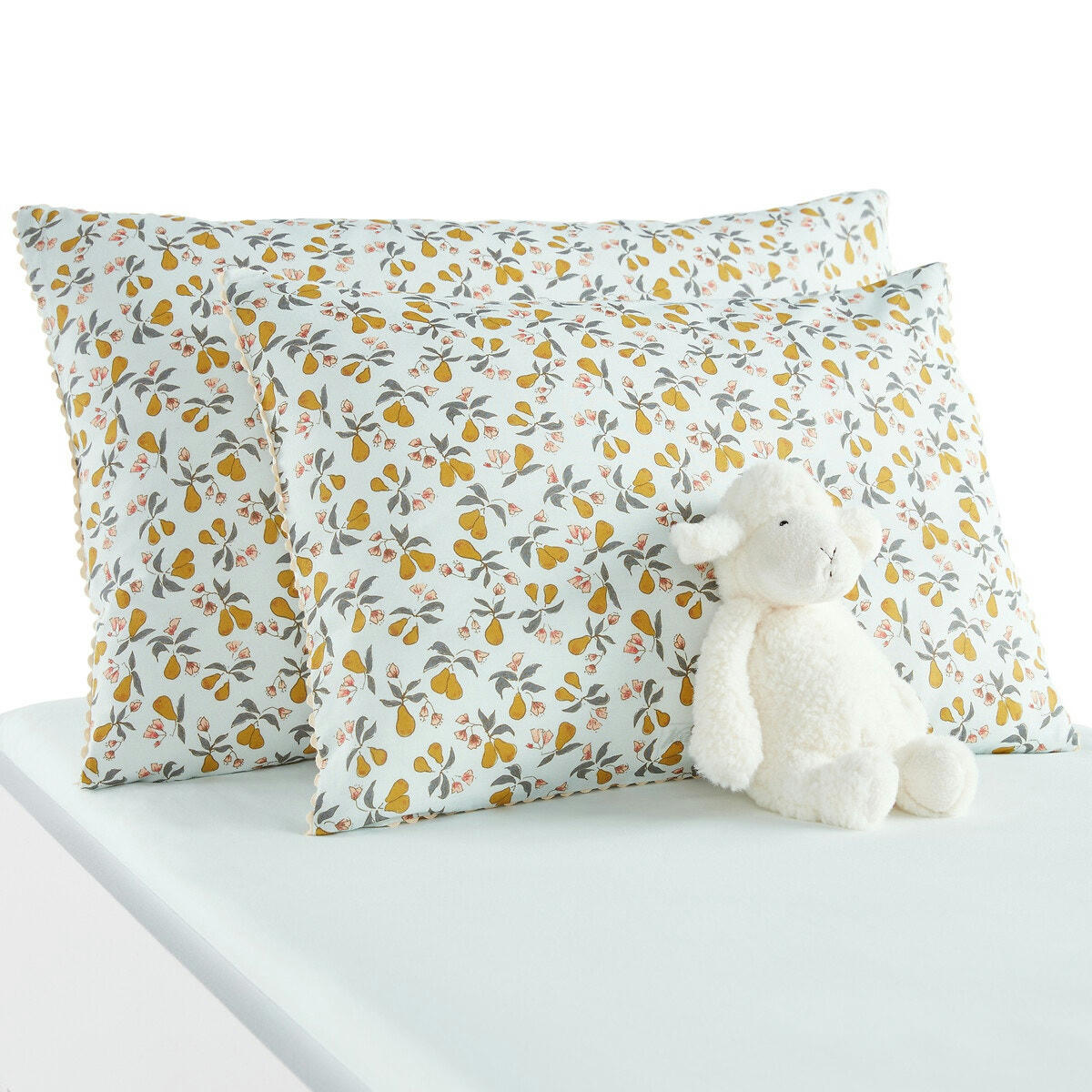Taie d'oreiller bébé 20% coton recyclé, Poire