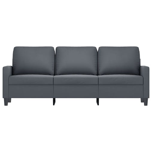NNEVL 3-Seater Sofa Dark Grey 180 cm Velvet