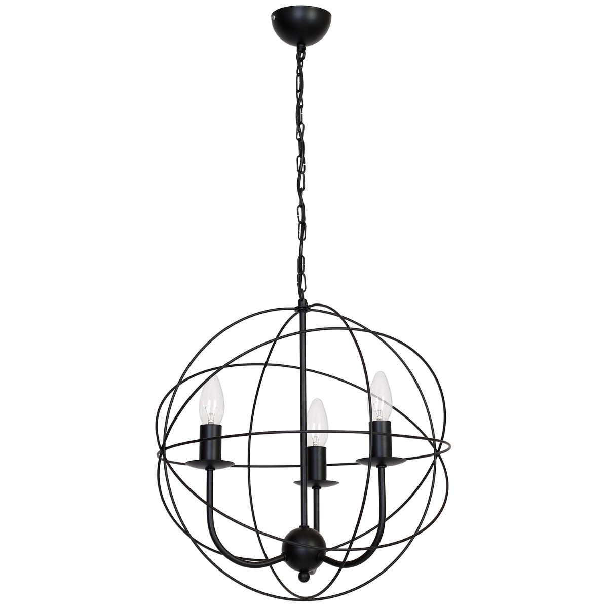 Lampa wisząca czarny matowy Globe 3xE14x15W wym: 95x40x40 cm Luminex