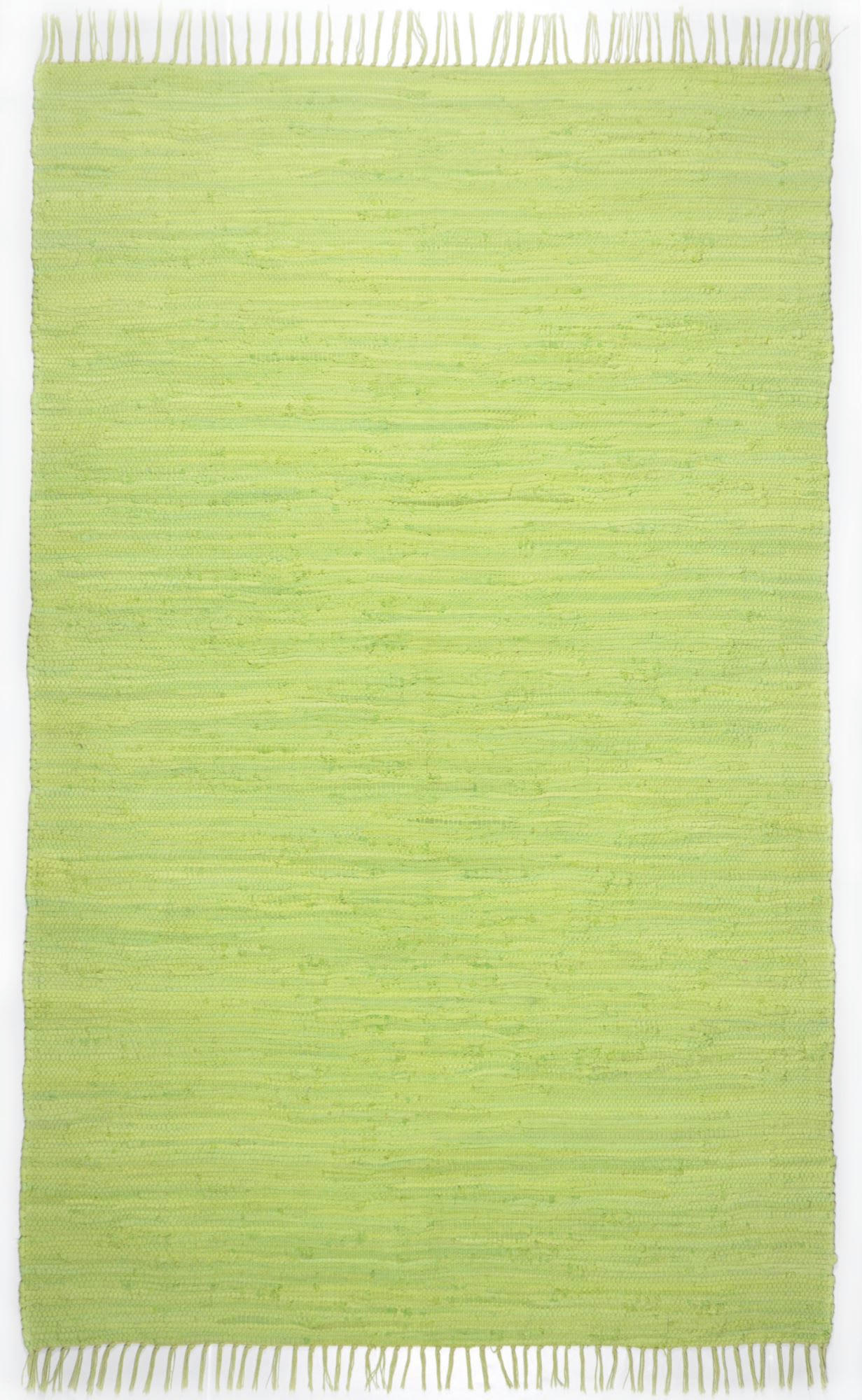 HAPPY COTTON - Tapis réversible en coton - tissé à la main - Vert 90x160