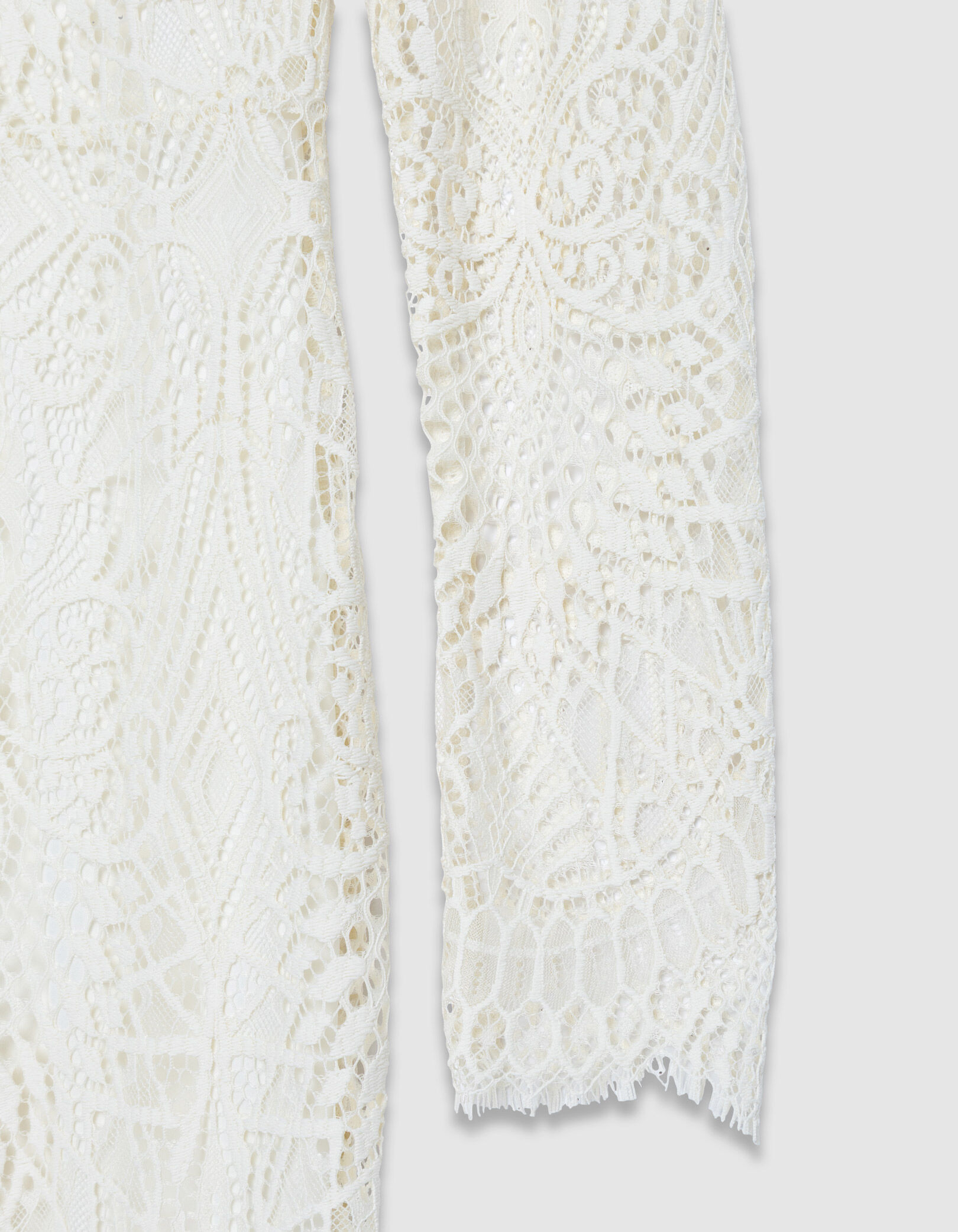 Robe longue blanche dentelle Femme