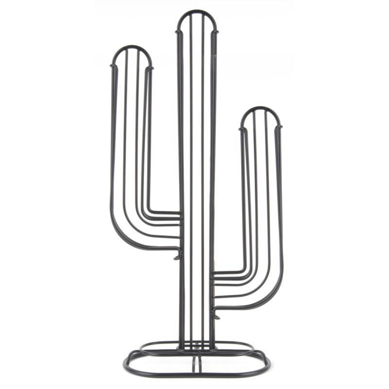 - Porte capsules en métal holder cactus noir
