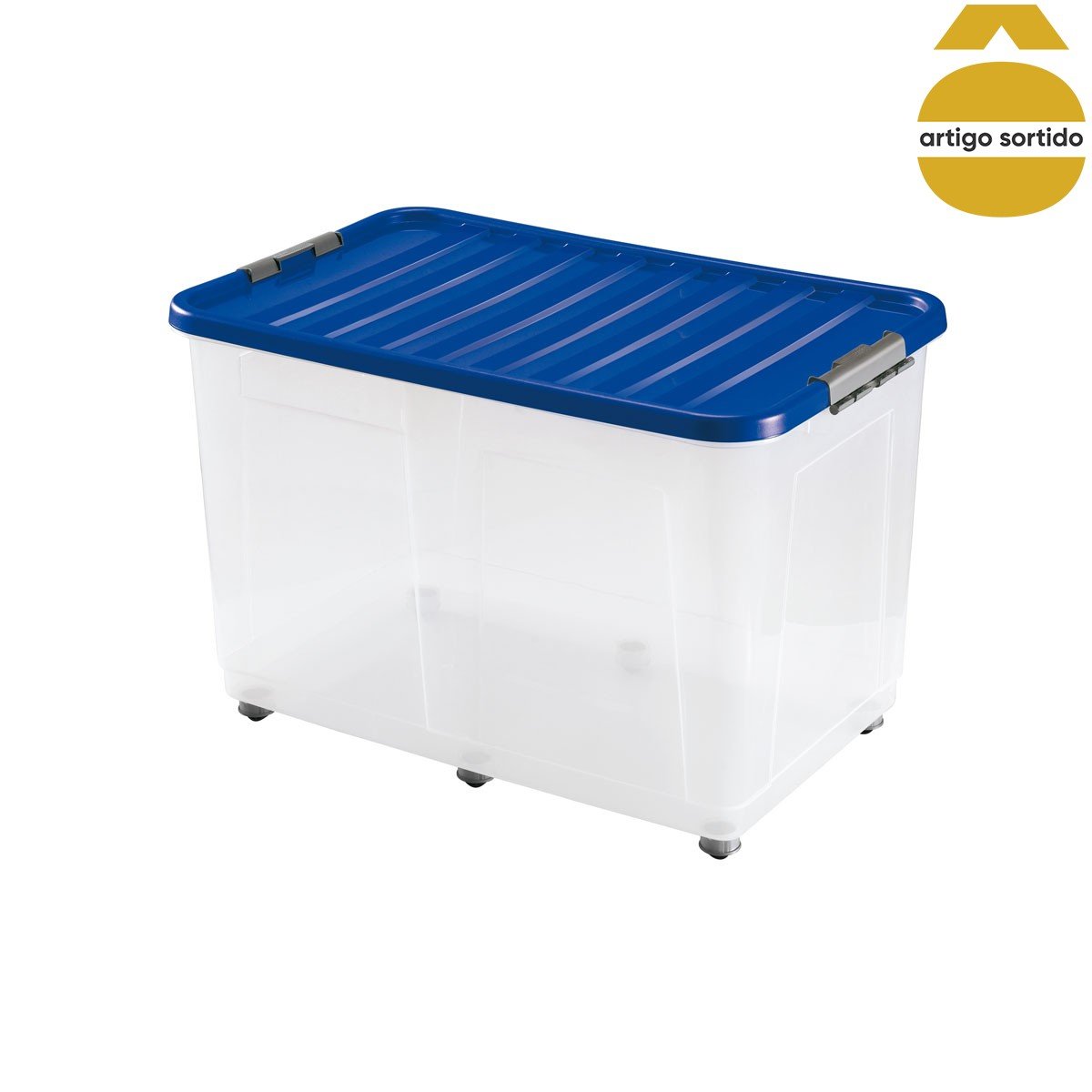 Caixa de arrumação com rodas 150l