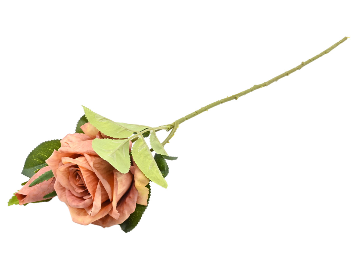 Róża gałązka 46 cm pomarańczowa