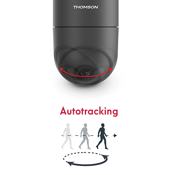 Lot de 4 caméras de surveillance extérieure et motorisée Thomson Rheita 100