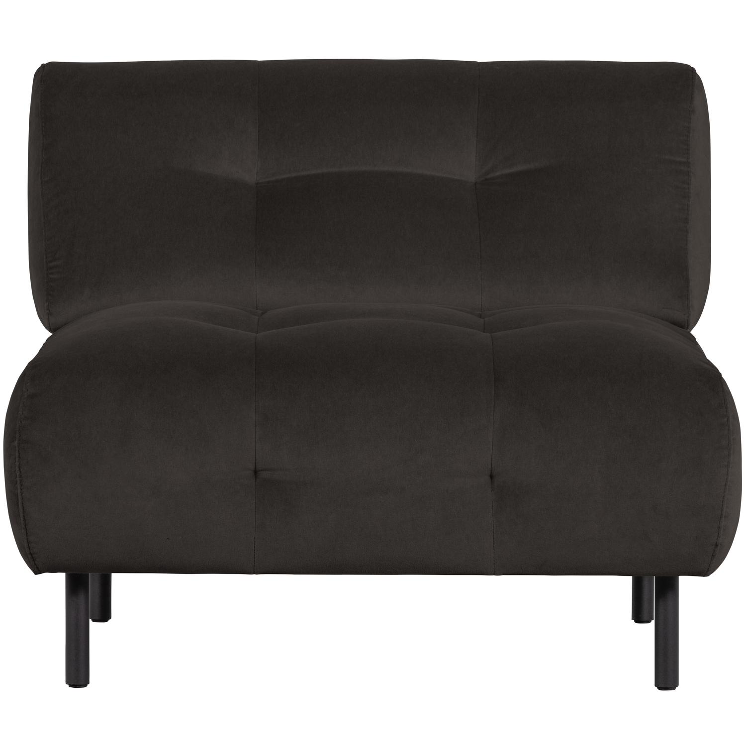 WOOOD fauteuil Lloyd - Velvet - Cast Iron - 75x90x90