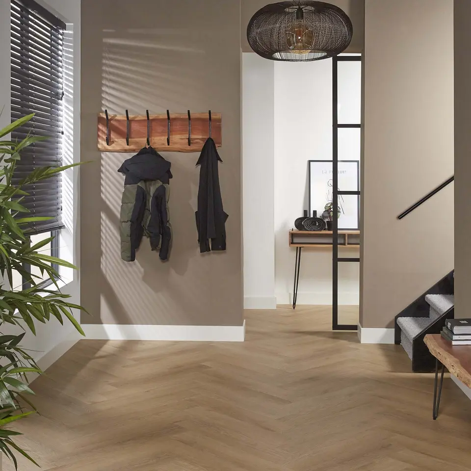 Industri?le kapstok Levi massief hout 6 haken horizontaal - 12x100x30 cm - Hout