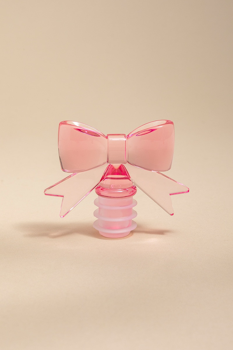 Pink Bow Wide Bottle Stopper
