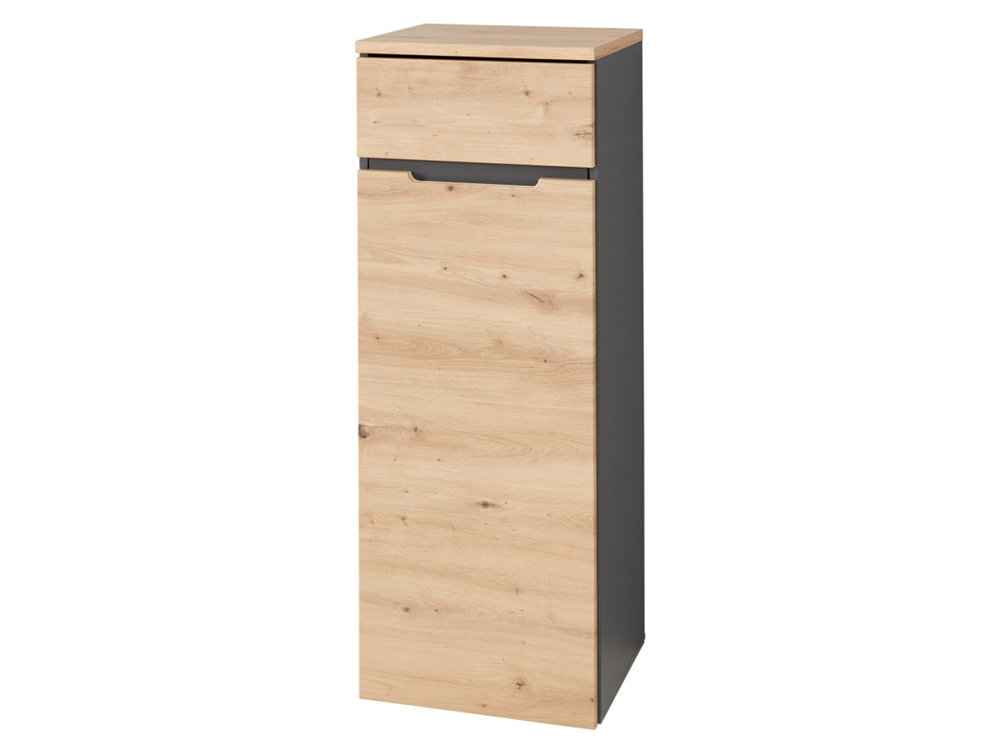 Szafka Brego 38 cm z drzwiami antracyt/dąb artisan