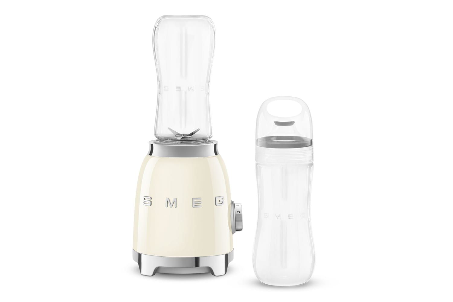 Smeg Retro 50's Style Personal Blender, 2x Bottles-To-Go, 2 Speeds