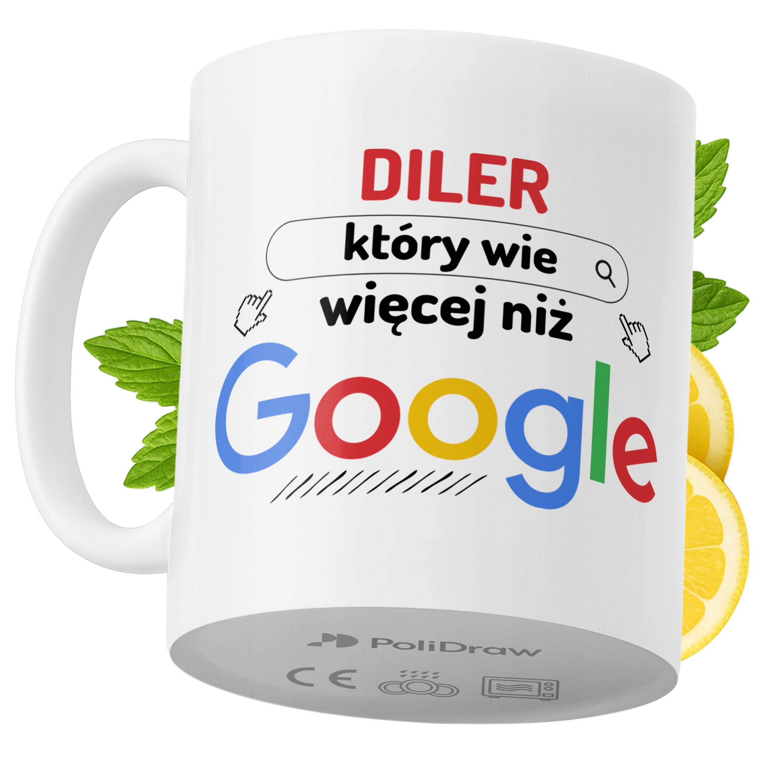 Kubek Dla Dilera na Prezent z Nadrukiem ze Zdjęciem 330 ml PoliDraw