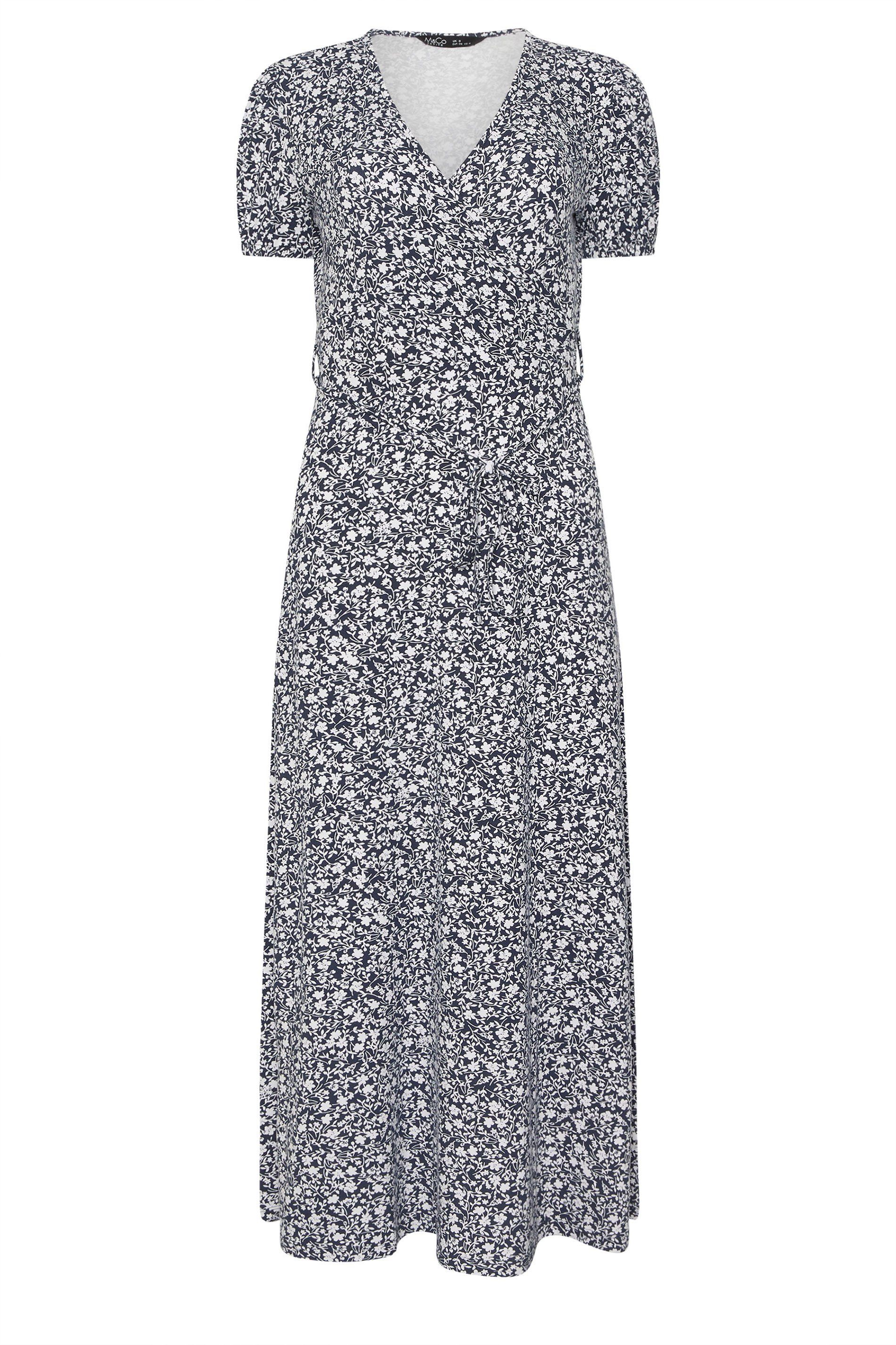 M&Co Petite Floral Wrap Maxi Dress