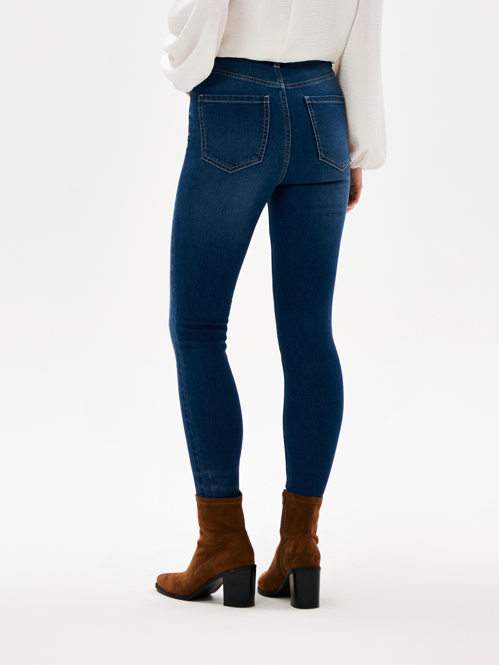 Jeansy skinny high waist