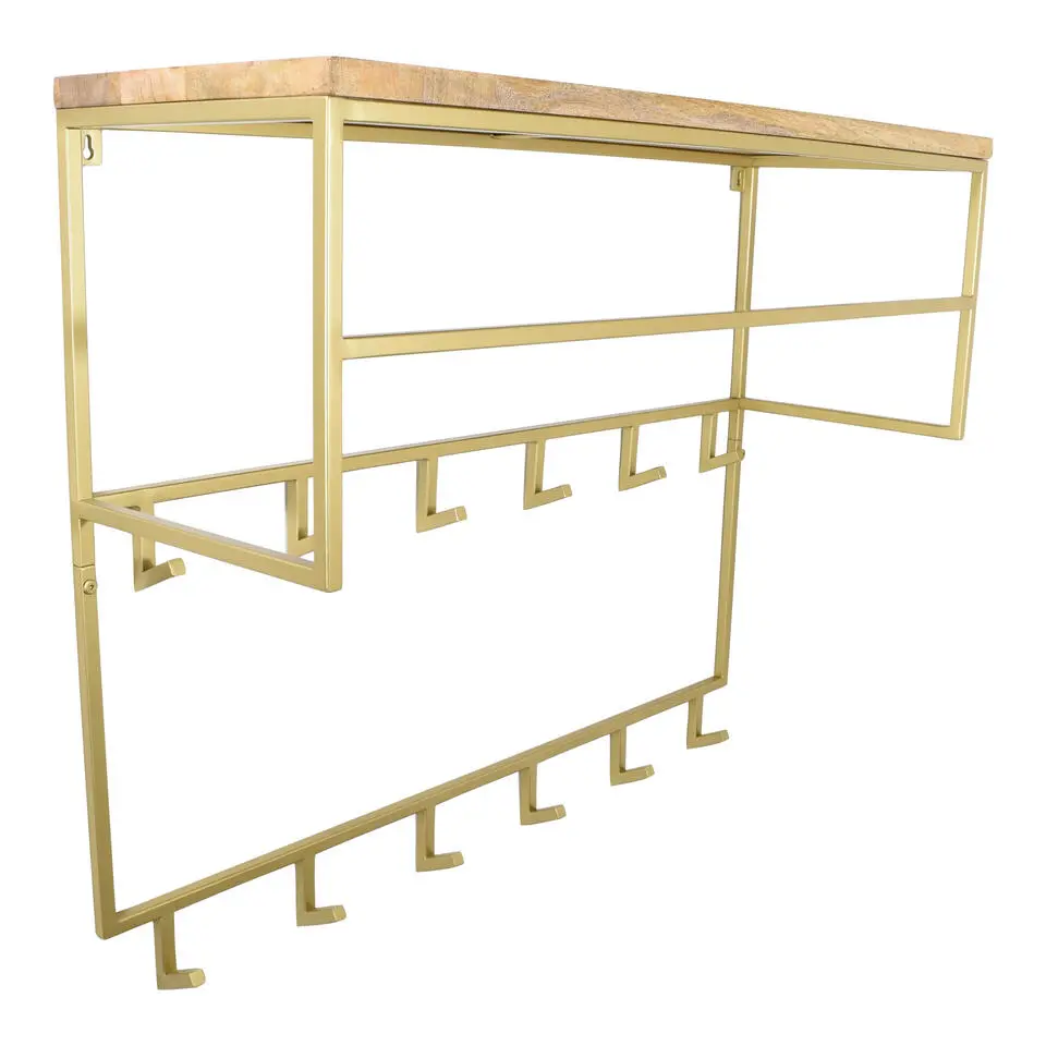 LOFT42 Jip Kapstok - 12 haken - Metaal - Goud - 100x80x33