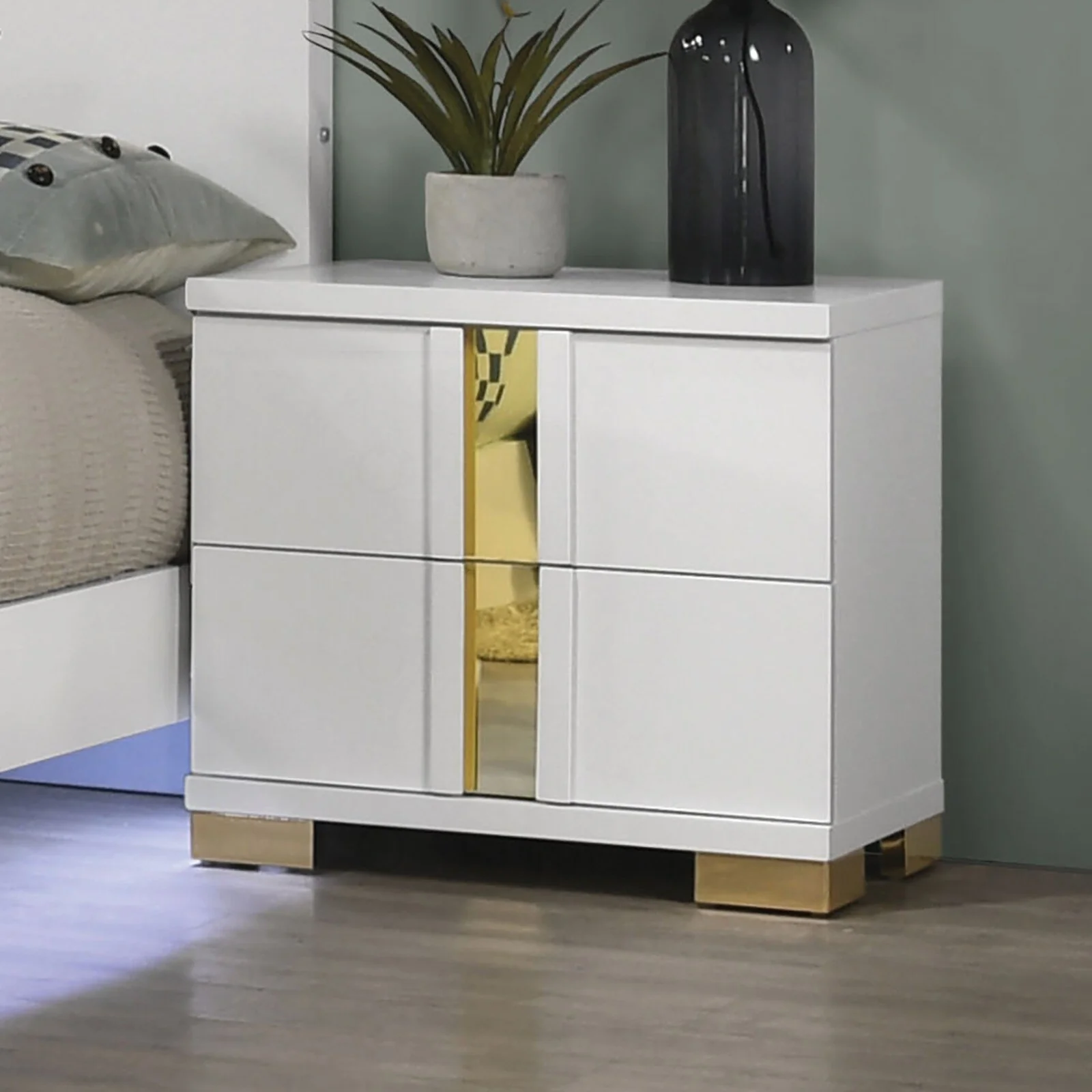 Contemporary Nightstand with Innovative Design and Practical Features