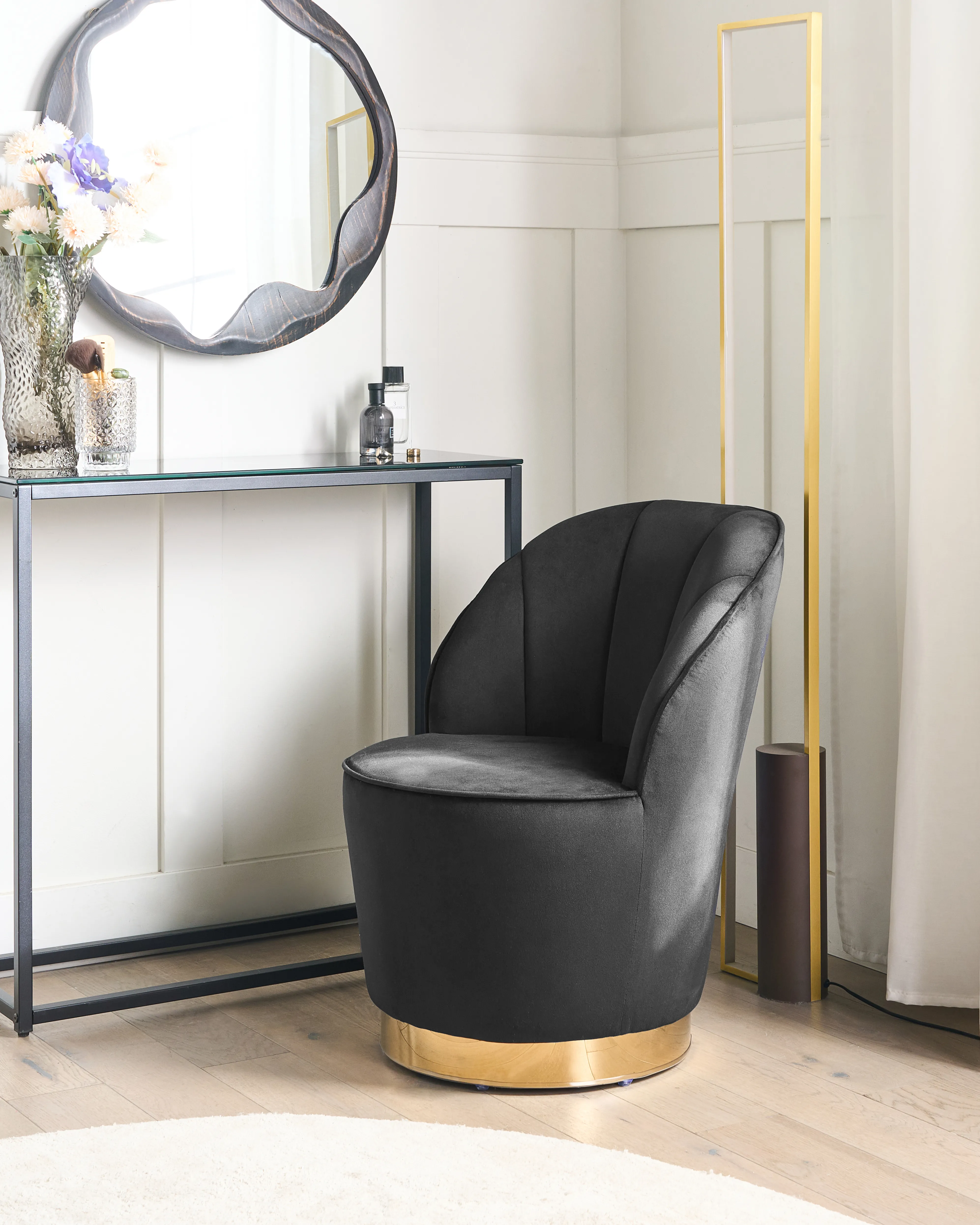Armchair ALBY Velvet Black