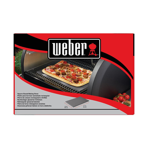 Pierre à pizza rectangulaire émaillée L 44 x l 30 cm - Weber