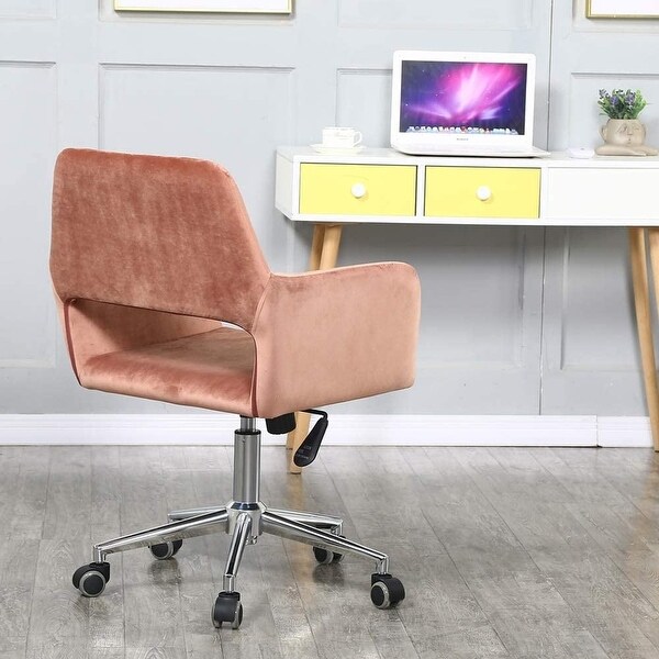 Office Chair Desk Chair, Modern Fabric Home Office Desk Chairs with Wheels Adjustable Swivel Task Computer Vanity Chair - N/A