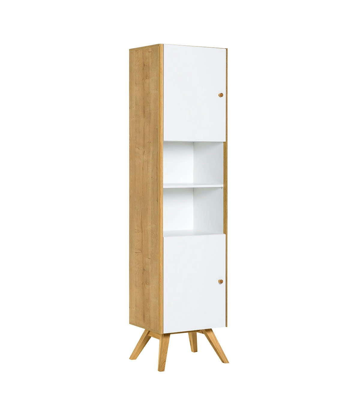 NATURE - Bibliothèque 2 portes avec étagère centrale H207,5 cm