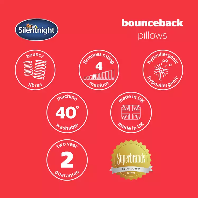Silentnight Bounceback Pillows - 4 Pack
