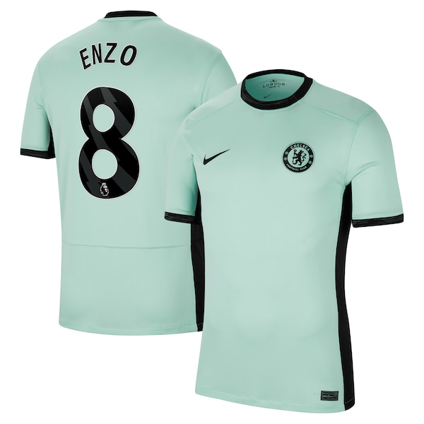 Enzo Fernández Chelsea Nike 2023/24 Third Stadium Replica Player Jersey - Mint/Blue/Navy
