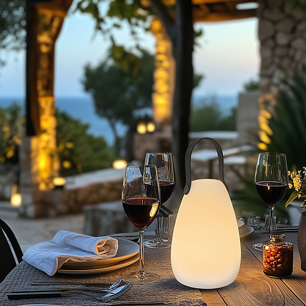 Lampe de table moderne RGBW rechargeable IP54 - Pion
