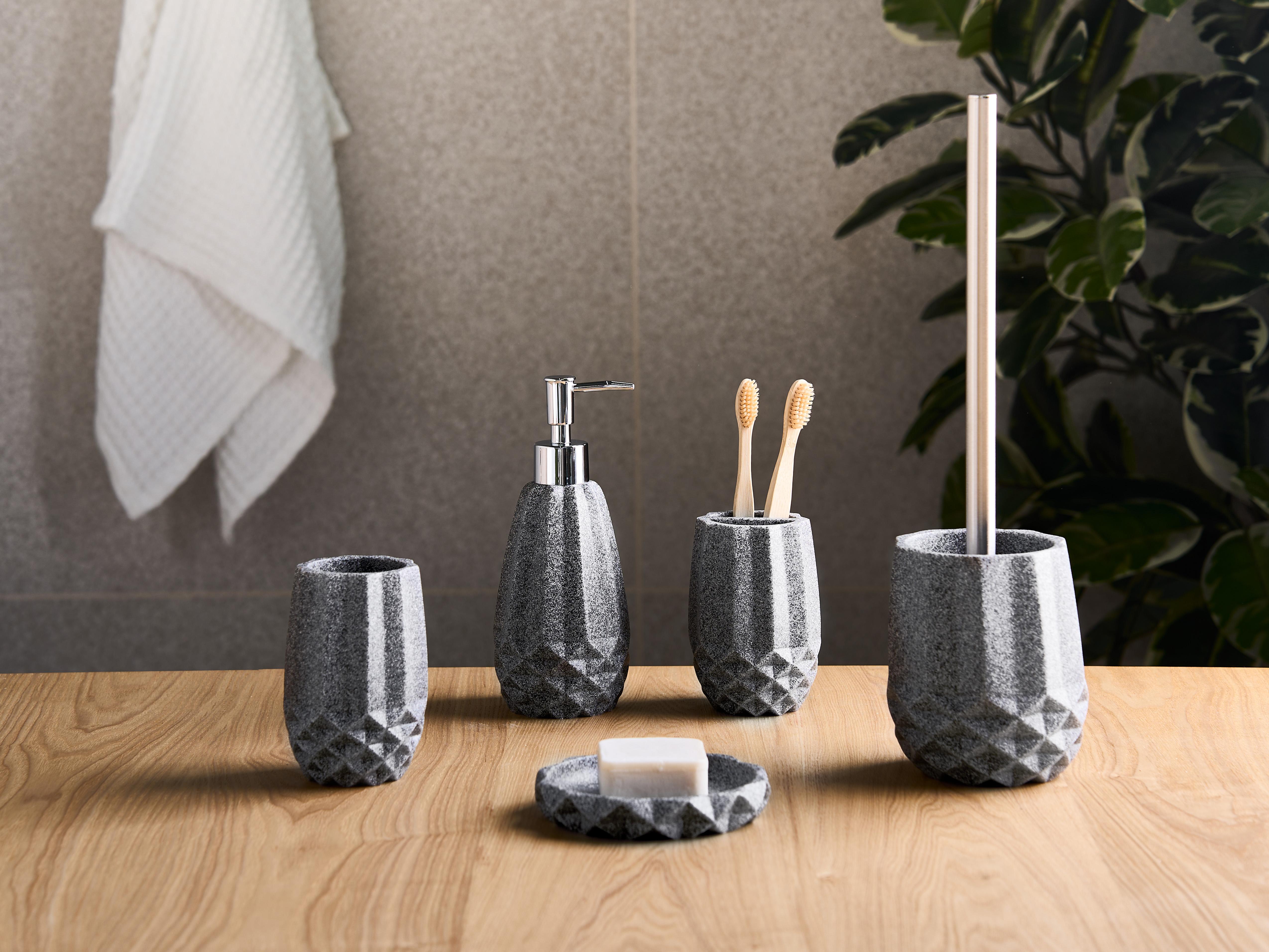 5-Piece Bathroom Accessories Set SAMIRIA Grey