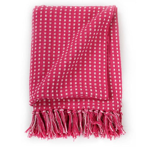 NNEVL Throw Cotton Squares 125x150 cm Pink