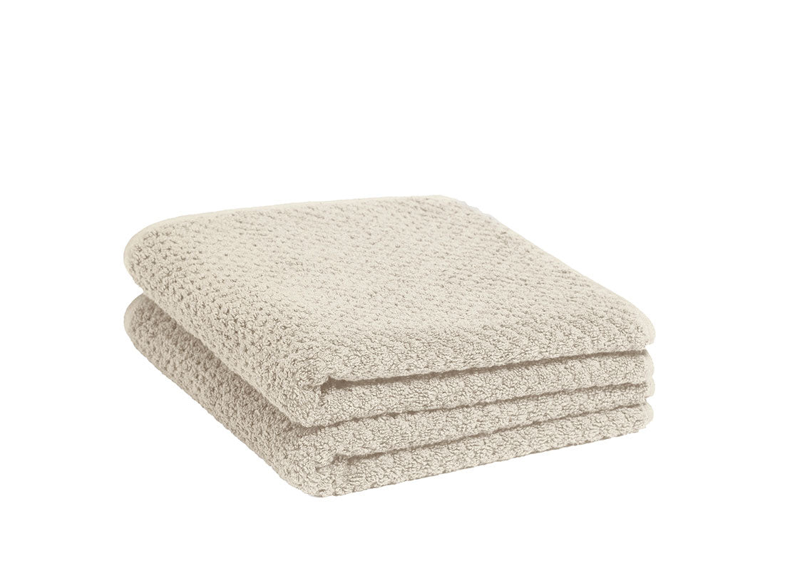 Yumeko handdoeken Dots - white sand - 50x100 - 2 st