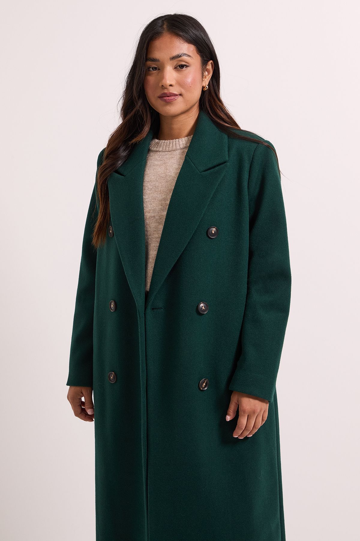 Dorothy Perkins Petite Maxi Length Double Breasted Coat