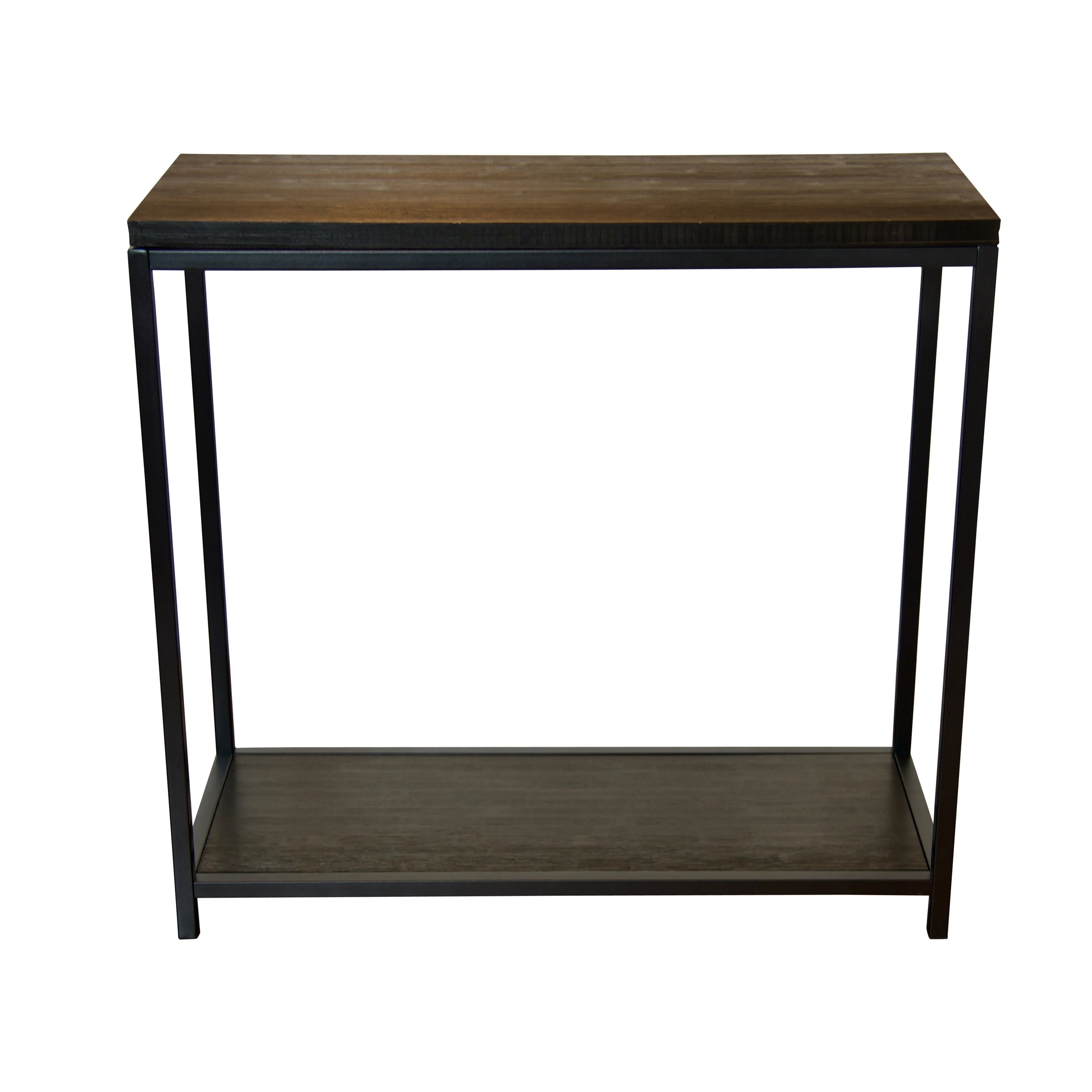 2 Tier Solid Bamboo Steel Frame Console Table