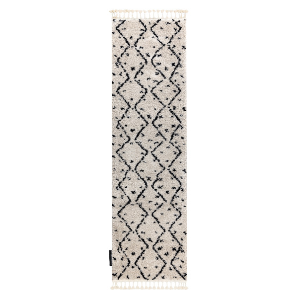 Dywan, Chodnik BERBER TETUAN B751 zygzak krem - do kuchni, 60x200 cm