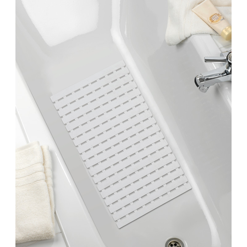 Tapis de bain Arinos blanc 63 x 40 cm WENKO