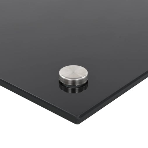 NNEVL Kitchen Backsplash Black 70x50 cm Tempered Glass