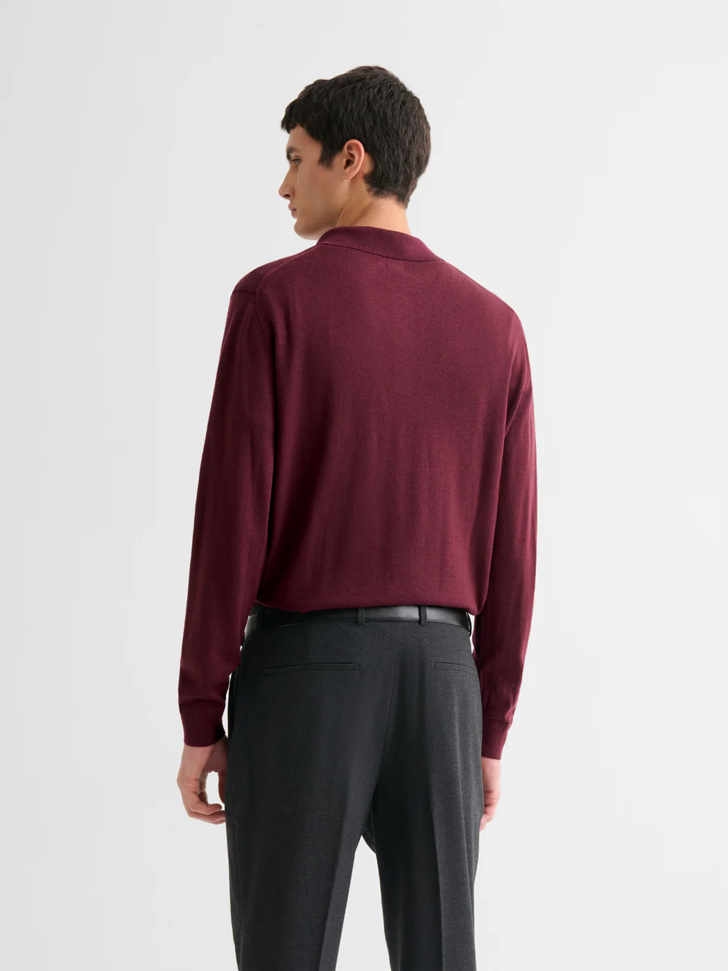 Axome - Polo boutonné en laine Mérinos