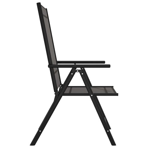 NNEVL Folding Garden Chairs 6 pcs Textilene Black