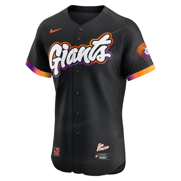 San Francisco Giants Nike 2025 City Connect Elite Jersey - Anthracite