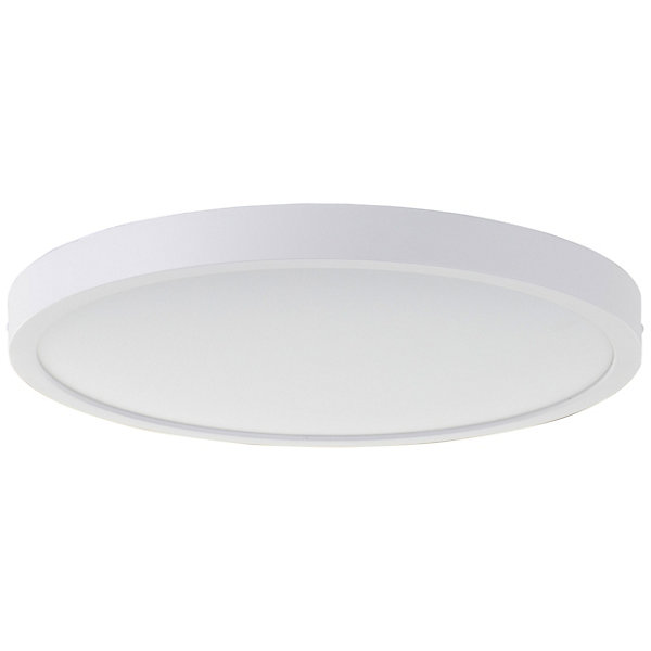 NAVARA Plafonnier blanc LED intégrée 24W plastique ampoule incluse