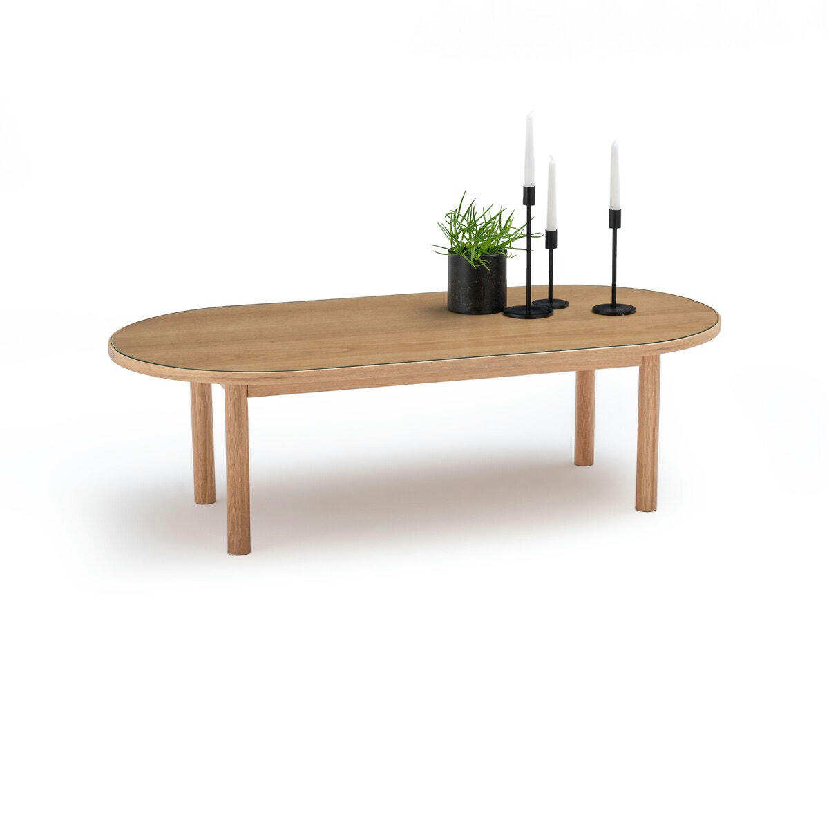 Table basse chêne et verre, Evergreen