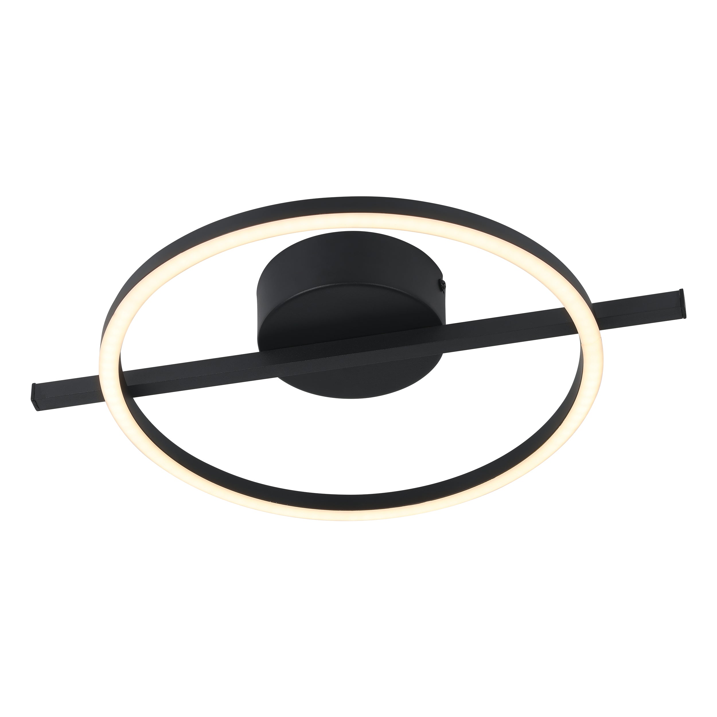 EGLO plafondlamp Amandolo - led - 40 cm - zwart/wit - instelbaar rgb