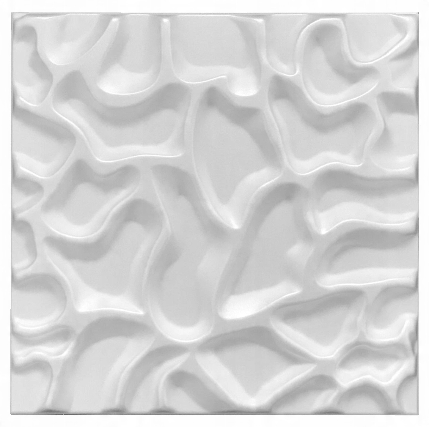 Panele Kasetony Ścienne Sufitowe 3D Demoracyjne 50X50Cm Białe Lake