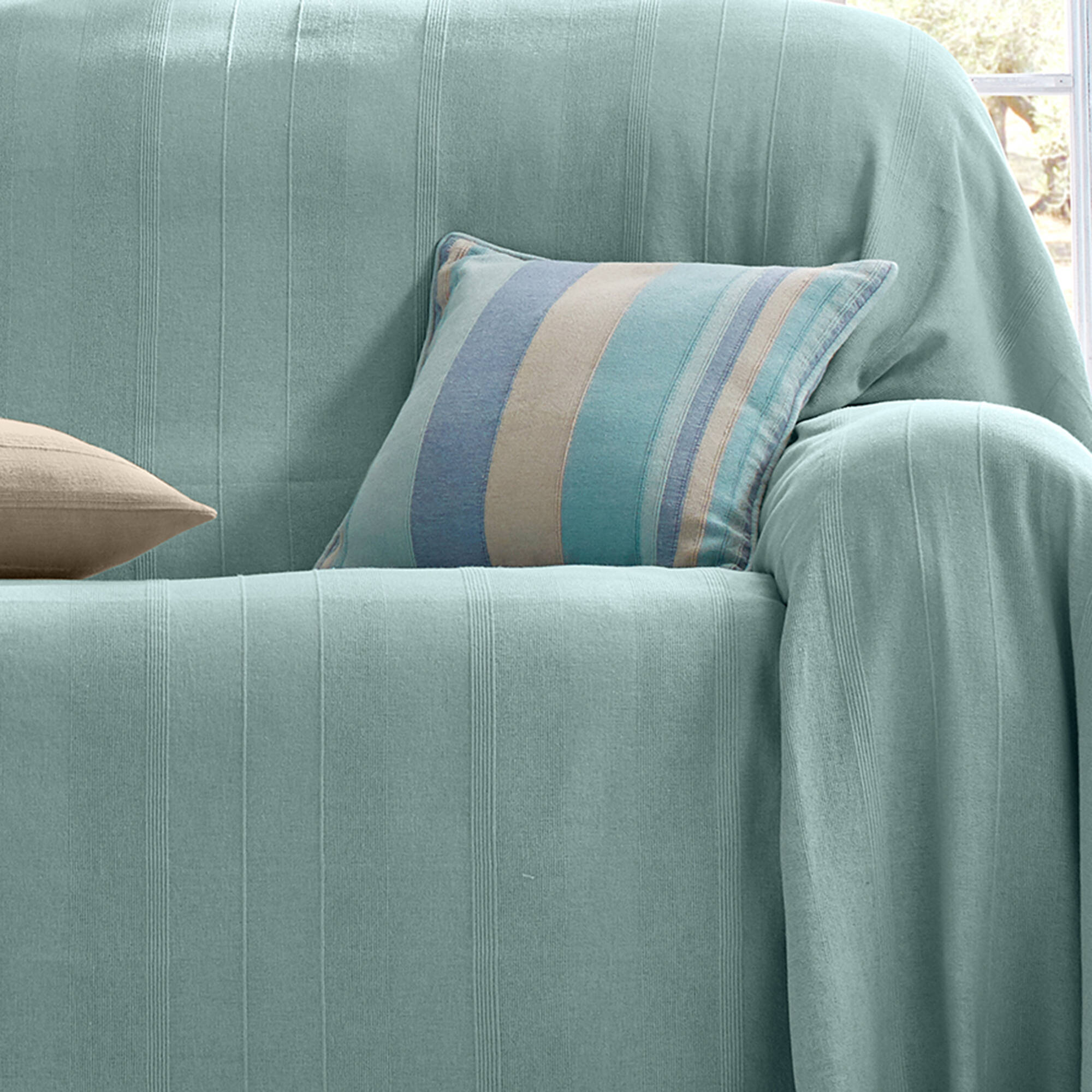 Housse coussin multicolore coton tissage artisanal - lot de 2
