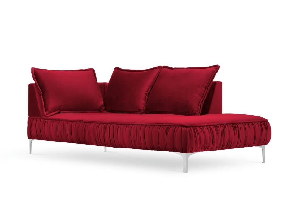 JARDANITE - Méridienne en velours rouge