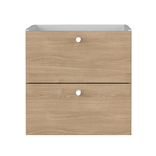 Bloc avec 2 tiroirs pour étagère cube GoodHome Mixxit effet chêne