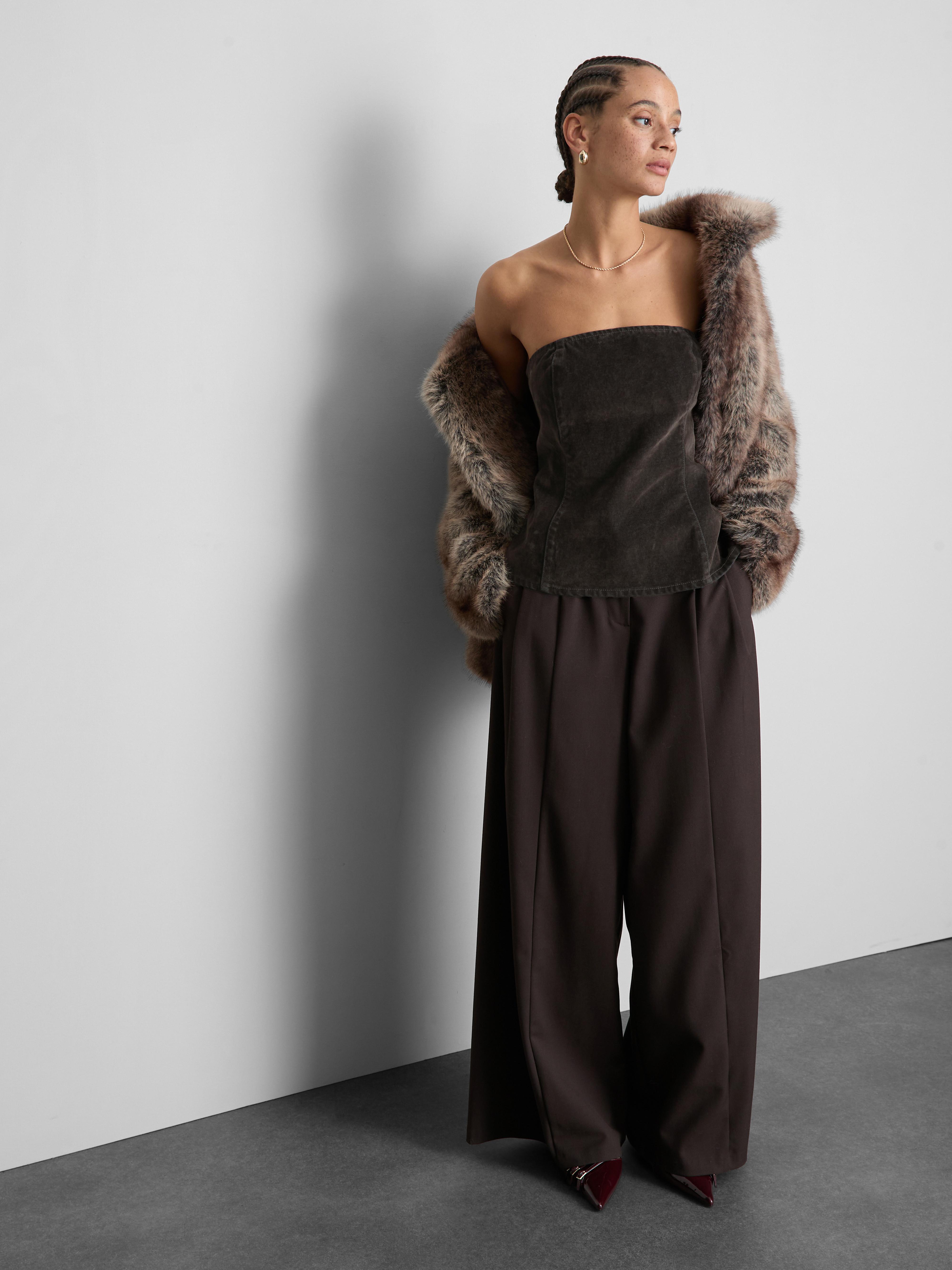 Paula Echevarría Corduroy Tube Top