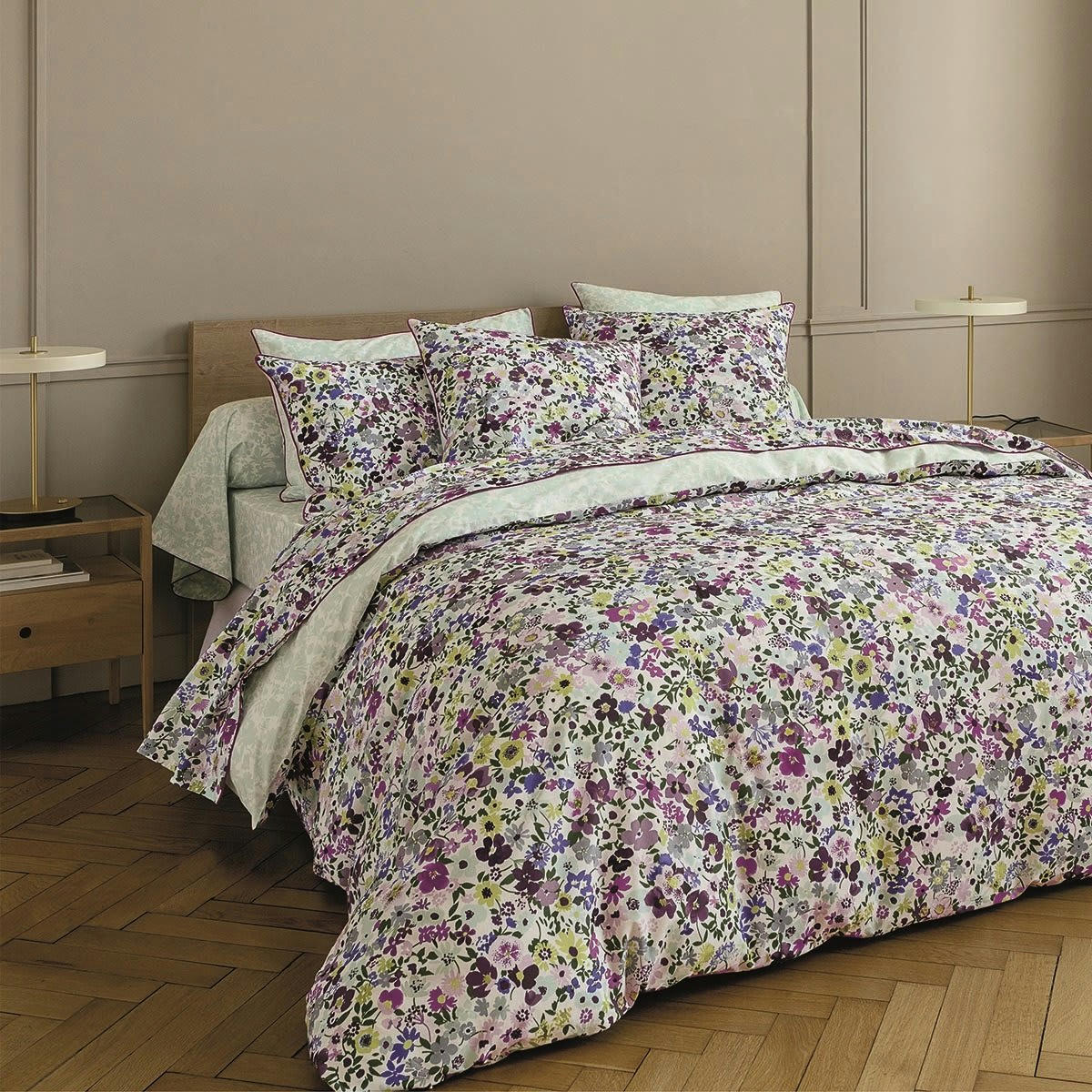 PARESSE - Housse de couette percale rose clair 260x240 cm