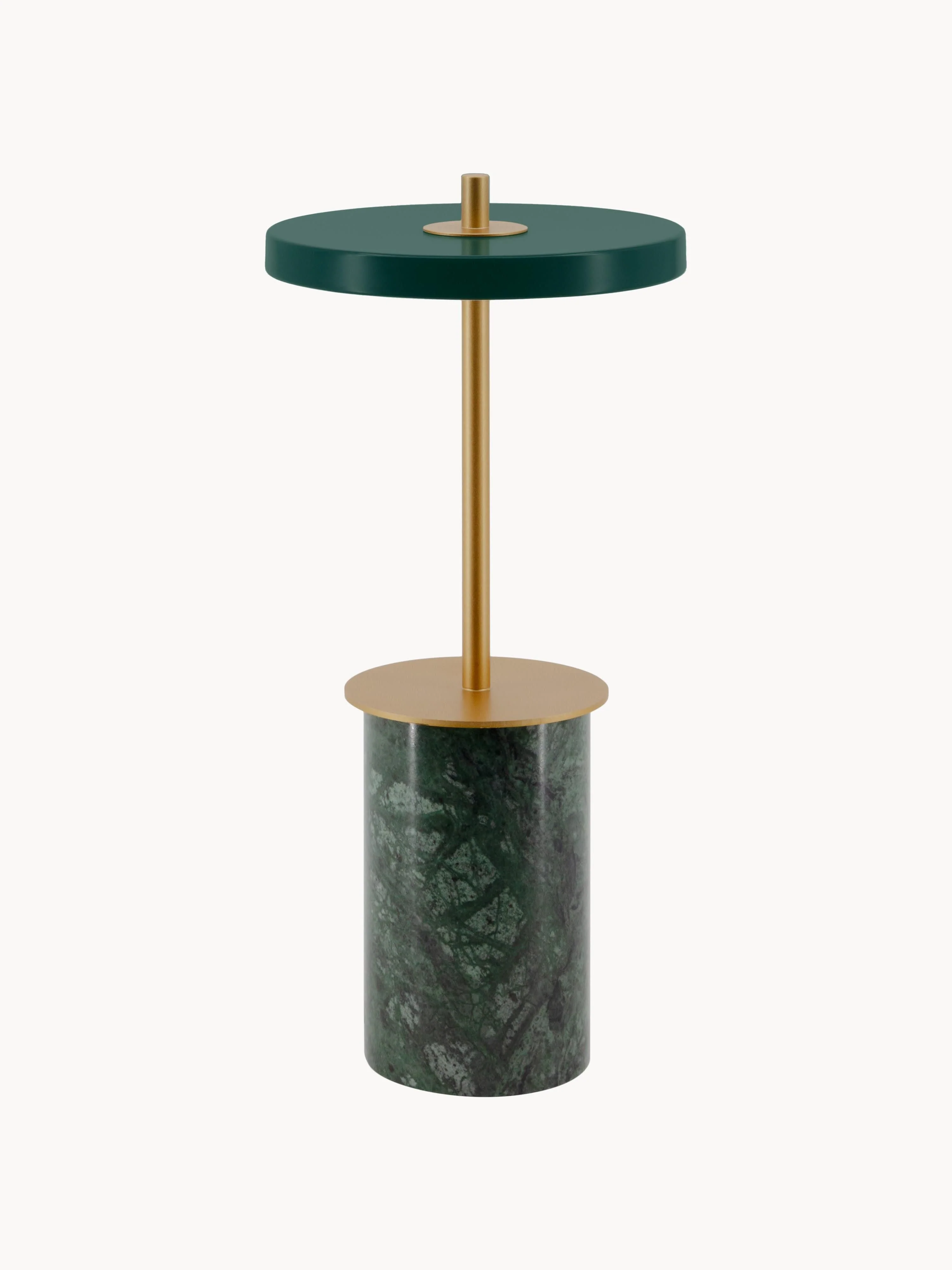 Kleine mobile LED-Tischlampe Asteria aus Marmor, dimmbar