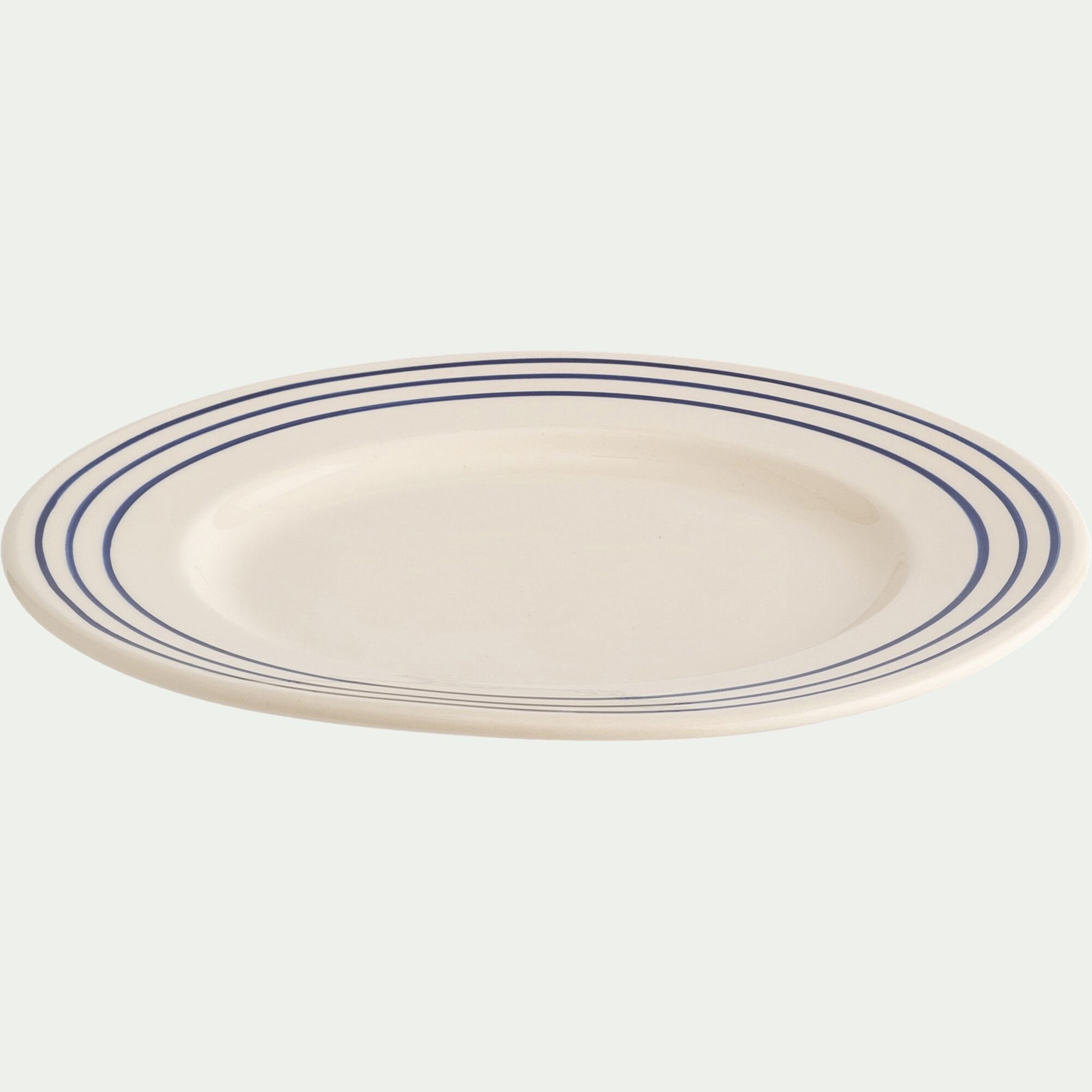 ANCHOVA - Assiette à dessert en faïence D22cm - blanc