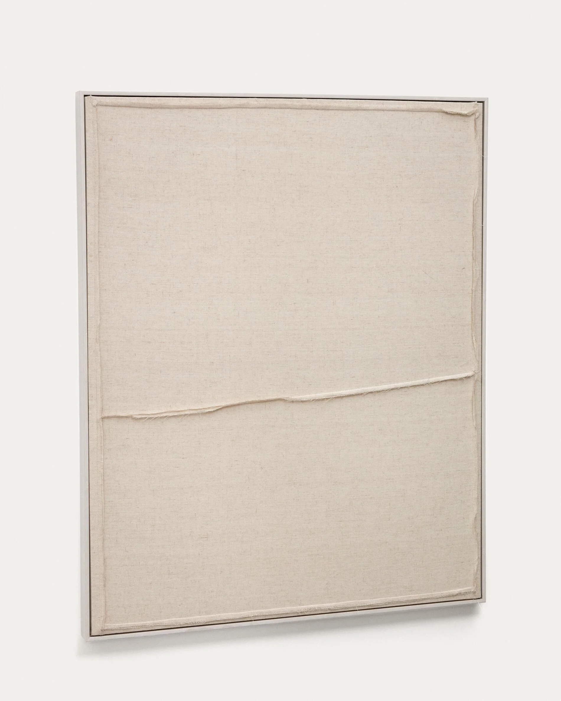 Maha white wall hanging with horizontal line 82 x 102 cm